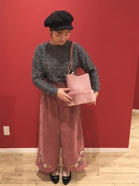 「資生堂インテグレートプレゼンツ 秋服×「#コク色シャドウ」でいい女になろうキャンペーン（シセイドウインテグレート）のアイテム」を使った、よこまるさん（レディース・159cm）の秋コーディネート