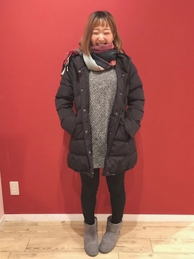 「ダウンコート」｜よこまるさん（レディース・159cm）の秋コーディネート