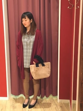 よこまるさん（レディース・159cm）の秋コーディネート