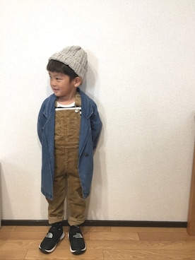 「ヌプシ」｜「アイテム（オールインワン・サロペット）」を使った、art0114さん（キッズ・100cm）の秋コーディネート