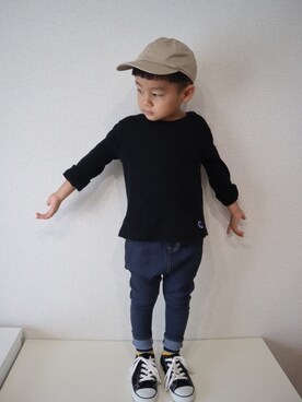 「about a LUCA（アバウト　ア　ルカ）のアイテム」を使った、art0114さん（キッズ・110cm）の秋コーディネート