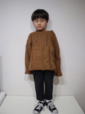 「白ソックス」｜art0114さん（キッズ・110cm）の冬コーディネート