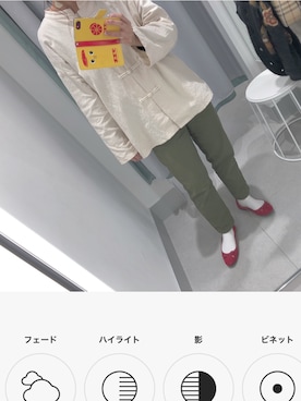 「MERLOT（メルロー）のアイテム（トップス、ベージュ系）」を使った、さつまおれんじさん（レディース・150cm）の冬コーディネート
