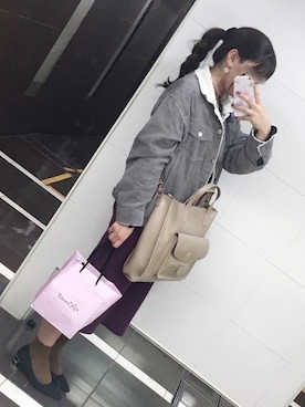 「SpRay（スプレイ）のアイテム（ブルゾン）」を使った、s a k i ☻さん（レディース・158cm）の秋コーディネート