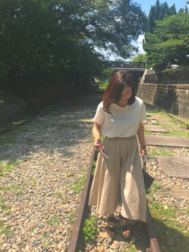 「MARC JACOBS（マークジェイコブス）のアイテム（アナログ腕時計）」を使った、yuriさん（レディース・159cm・20代）の夏コーディネート