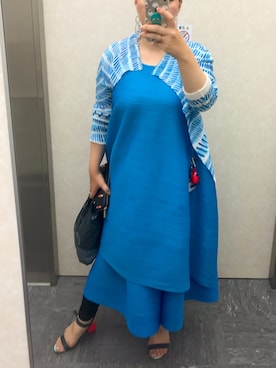 「blue」｜「アイテム（カーディガン/ボレロ）」を使った、ladybugさん（レディース・170cm）の秋コーディネート