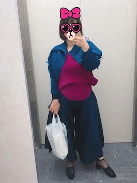 「PLEATS PLEASE（プリーツプリーズ）のアイテム（ジャケット/アウター）」を使った、ladybugさん（レディース・170cm）の春コーディネート