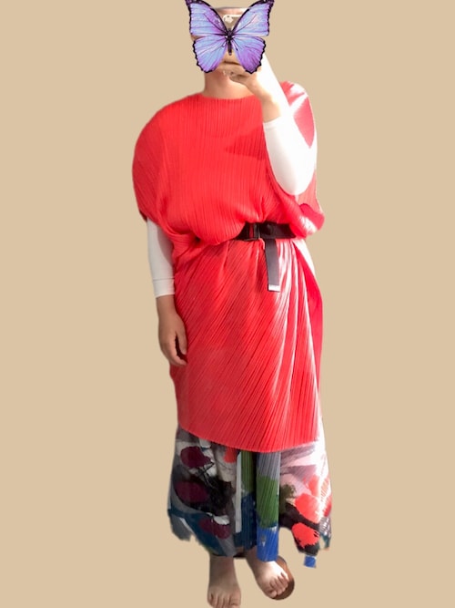Ladybug Pleats Pleaseのワンピースを使ったコーディネート Wear Ladybug Pleats Pleaseのワンピースを使ったコーディネート Wear