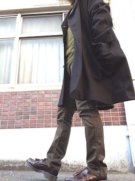 「SCYE BASICS（サイベーシックス）のアイテム（その他パンツ）」を使った、MINOさん（メンズ・165cm）の冬コーディネート