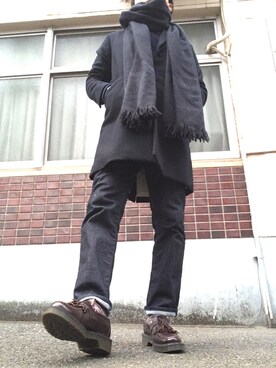 「STILL BY HAND（スティルバイハンド）のアイテム（財布/小物）」を使った、MINOさん（メンズ・165cm）の冬コーディネート