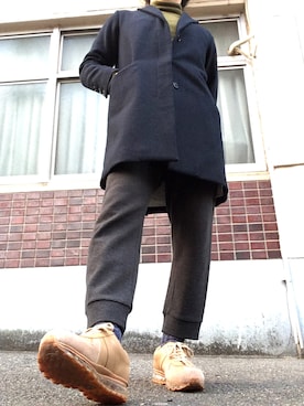 「STILL BY HAND」｜「アイテム（チェスターコート）」を使った、MINOさん（メンズ・165cm）の冬コーディネート