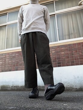 「BASISBROEK（バシスブルック）のアイテム（その他パンツ）」を使った、MINOさん（メンズ・165cm）の春コーディネート