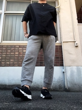 「BASISBROEK（バシスブルック）のアイテム（Tシャツ/カットソー）」を使った、MINOさん（メンズ・165cm）の春コーディネート