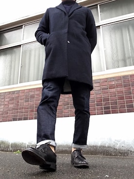 「STILL BY HAND（スティルバイハンド）のアイテム（その他アウター）」を使った、MINOさん（メンズ・165cm）の冬コーディネート