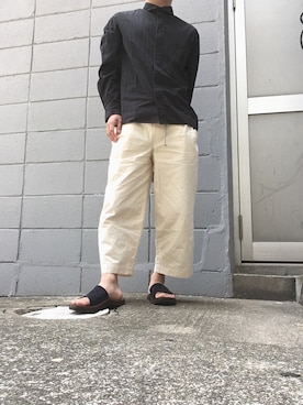 「MADE IN WORLD（メイドインワールド）のアイテム」を使った、MINOさん（メンズ・165cm）の春コーディネート