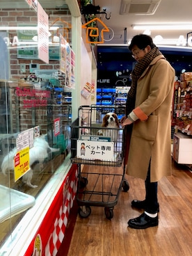 「Paraboot（パラブーツ）のアイテム（スリッポン）」を使った、たけしんさん（メンズ・173cm）の冬コーディネート