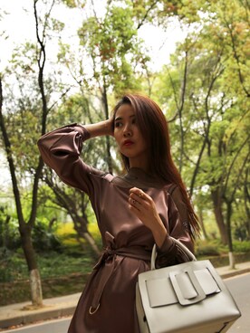 「アイテム（その他トップス、ブラウン系）」を使った、summersunny7さん（レディース・167cm）の春コーディネート