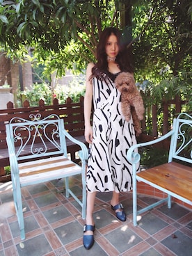 「アイテム（スリッポン、ブルー系）」を使った、summersunny7さん（レディース・167cm）の春コーディネート