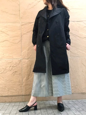 「TATRAS（タトラス）のアイテム（トレンチコート）」を使った、B'2nd横浜スタッフ①さん（レディース・167cm）の春コーディネート
