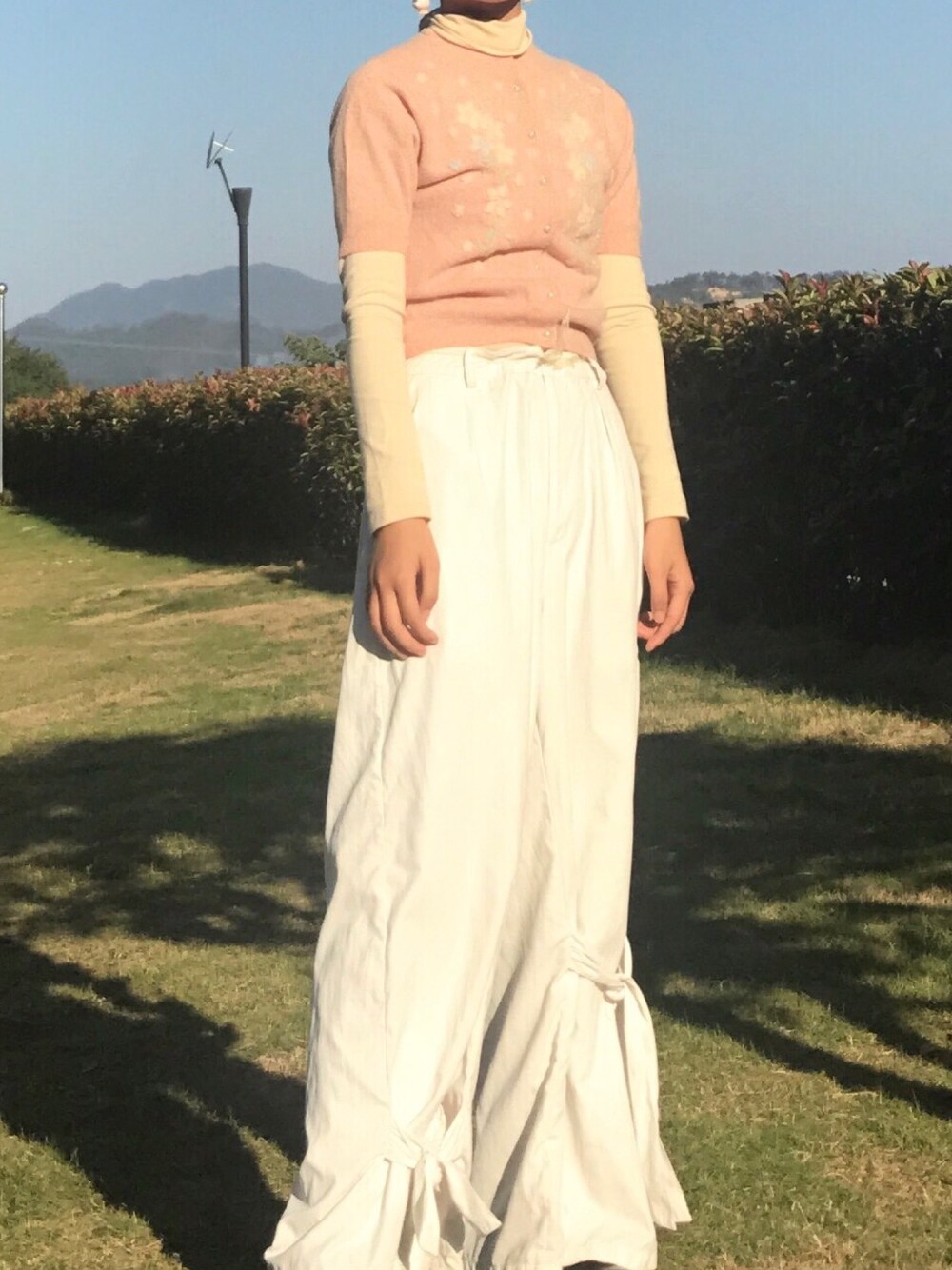 「春コーデ、vintage、fashion、春色」｜「VINTAGEのアイテム（トップス、その他）」を使った、Atsuko さん（レディース・162cm）の春コーディネートの1枚目の写真