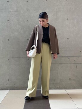 ビューティ＆ユース ユナイテッドアローズ 西宮店｜kana   hiraki使用「BEAUTY&YOUTH UNITED ARROWS（BY レザースクエアショートブーツ ∴）」的時尚穿搭