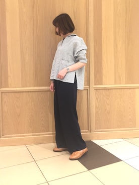「CHAMULA（チャムラ）のアイテム」を使った、NIWANOさん（レディース・159cm）の春コーディネート