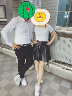 「黑白配」｜陳譽方さん（レディース・160cm）の夏コーディネート