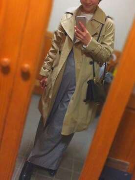 「赤い靴下」｜「アイテム（つなぎ/オールインワン）」を使った、piさん（レディース・160cm）の冬コーディネート