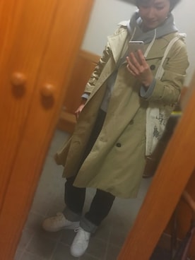 「TODAYFUL（トゥデイフル）のVintageトートバッグ（トートバッグ）」を使った、piさん（レディース・160cm）の冬コーディネート