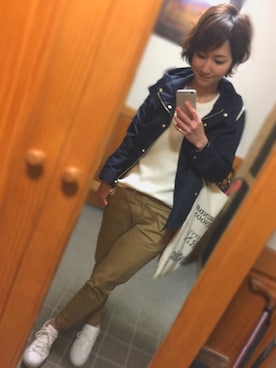 「TODAYFUL（トゥデイフル）のVintageトートバッグ（トートバッグ）」を使った、piさん（レディース・160cm）の春コーディネート