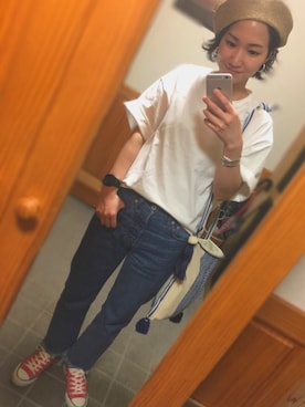 「STAR MELA（スターメラ）のアイテム」を使った、piさん（レディース・160cm）の夏コーディネート