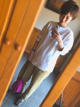 「Daniel Wellington（ダニエルウェリントン）の【Daniel Wellington】レザーバンド３６ＭＭ（アナログ腕時計）」を使った、piさん（レディース・160cm）の春コーディネート