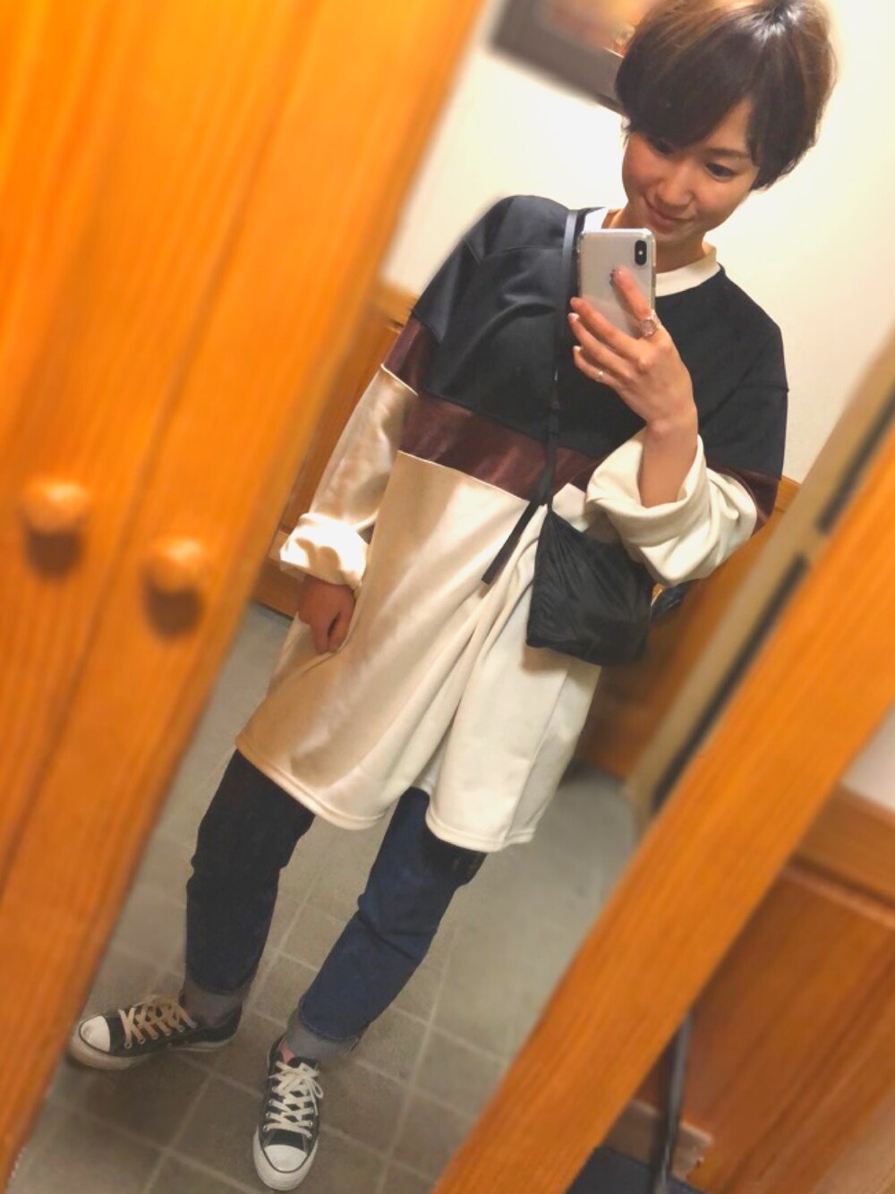 TODAYFUL（トゥデイフル）の「ベロア×ジャージープルオーバー（Tシャツ