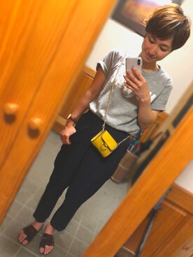 「Daniel Wellington（ダニエルウェリントン）の【Daniel Wellington】レザーバンド３６ＭＭ（アナログ腕時計）」を使った、piさん（レディース・160cm）の夏コーディネート