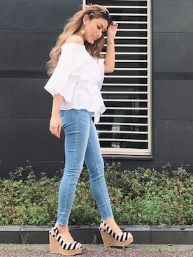 「DURAS（デュラス）のアイテム」を使った、yurinochannさん（レディース・156cm）の春コーディネート