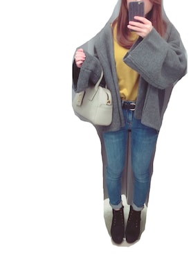 「ANAP（アナップ）のアイテム（その他アウター）」を使った、yuiさん（レディース・158cm）の冬コーディネート