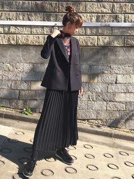 「EUCLAID（エウクレイド）のアイテム」を使った、はるなさん（レディース・168cm）の秋コーディネート