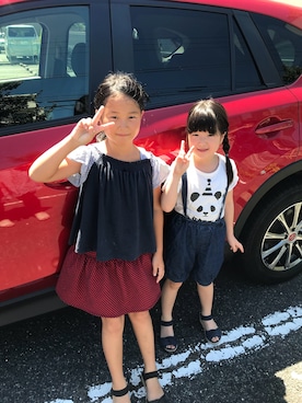 「SHOO・LA・RUE（シューラルー）のアイテム（オールインワン・サロペット）」を使った、ゆかぴさん（レディース・159cm）の夏コーディネート