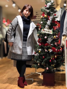 「アイテム（その他アウター）」を使った、ゆかぴさん（レディース・159cm）の冬コーディネート