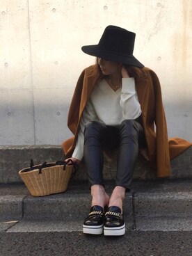 「N°21（ヌメロ ヴェントゥーノ）のアイテム（ジャケット/アウター）」を使った、moccoさん（レディース・158cm）の冬コーディネート