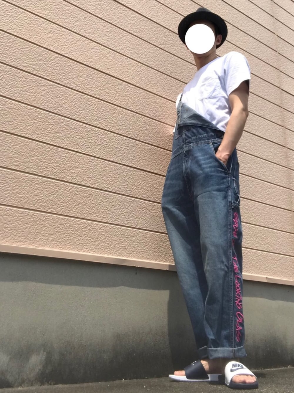 「オーバーオール、オトナカジュアル、夏コーデ、むぎわら帽子、30代、おしゃれさんと繋がりたい、おじさん」｜sasaさん（メンズ・176cm）の夏コーディネートの1枚目の写真