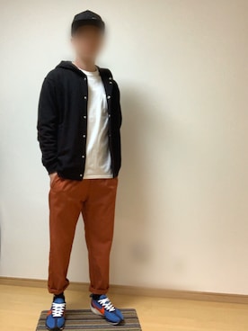「EDIFICE（エディフィス）のアイテム（帽子）」を使った、sasaさん（メンズ・176cm）の春コーディネート