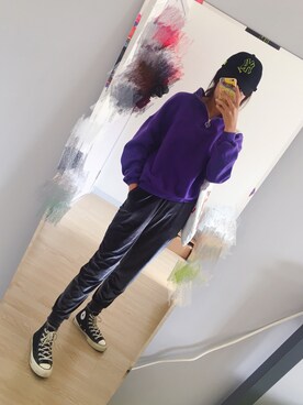 「PULL&BEAR（プルアンドベア）のアイテム（パーカー）」を使った、plum さん（レディース・168cm）の秋コーディネート