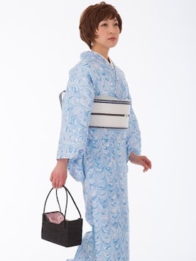 「--（--）のアイテム（浴衣）」を使った、松村糸店さん（レディース・158cm）の冬コーディネート