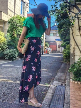 「BEAMS WOMEN（ビームス　ウィメン）のアイテム」を使った、Erikoさん（レディース・165cm）の夏コーディネート