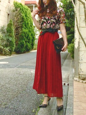 「MORGAN（モルガン）のアイテム」を使った、Erikoさん（レディース・165cm）の春コーディネート