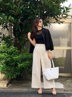 「NOLLEY’S（ノーリーズ）のアイテム（ブルゾン）」を使った、Erikoさん（レディース・165cm）の春コーディネート