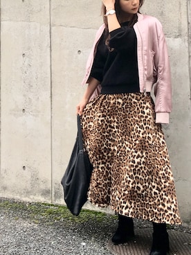 「H&M（エイチ・アンド・エム）のアイテム（ブルゾン）」を使った、Erikoさん（レディース・165cm）の春コーディネート