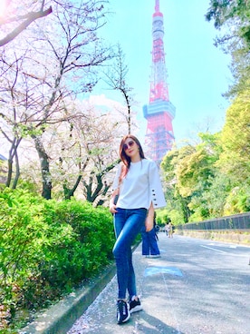 「MISSONI（ミッソーニ）のアイテム」を使った、Erikoさん（レディース・165cm）の春コーディネート