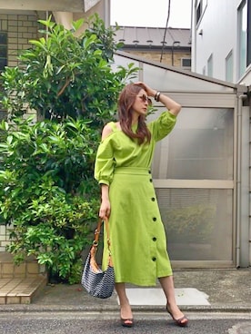 「MISSONI（ミッソーニ）のアイテム」を使った、Erikoさん（レディース・165cm）の春コーディネート